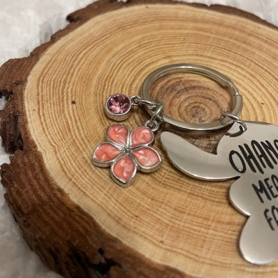 Porta-chaves Stitch “Ohana Means Family” Rosa