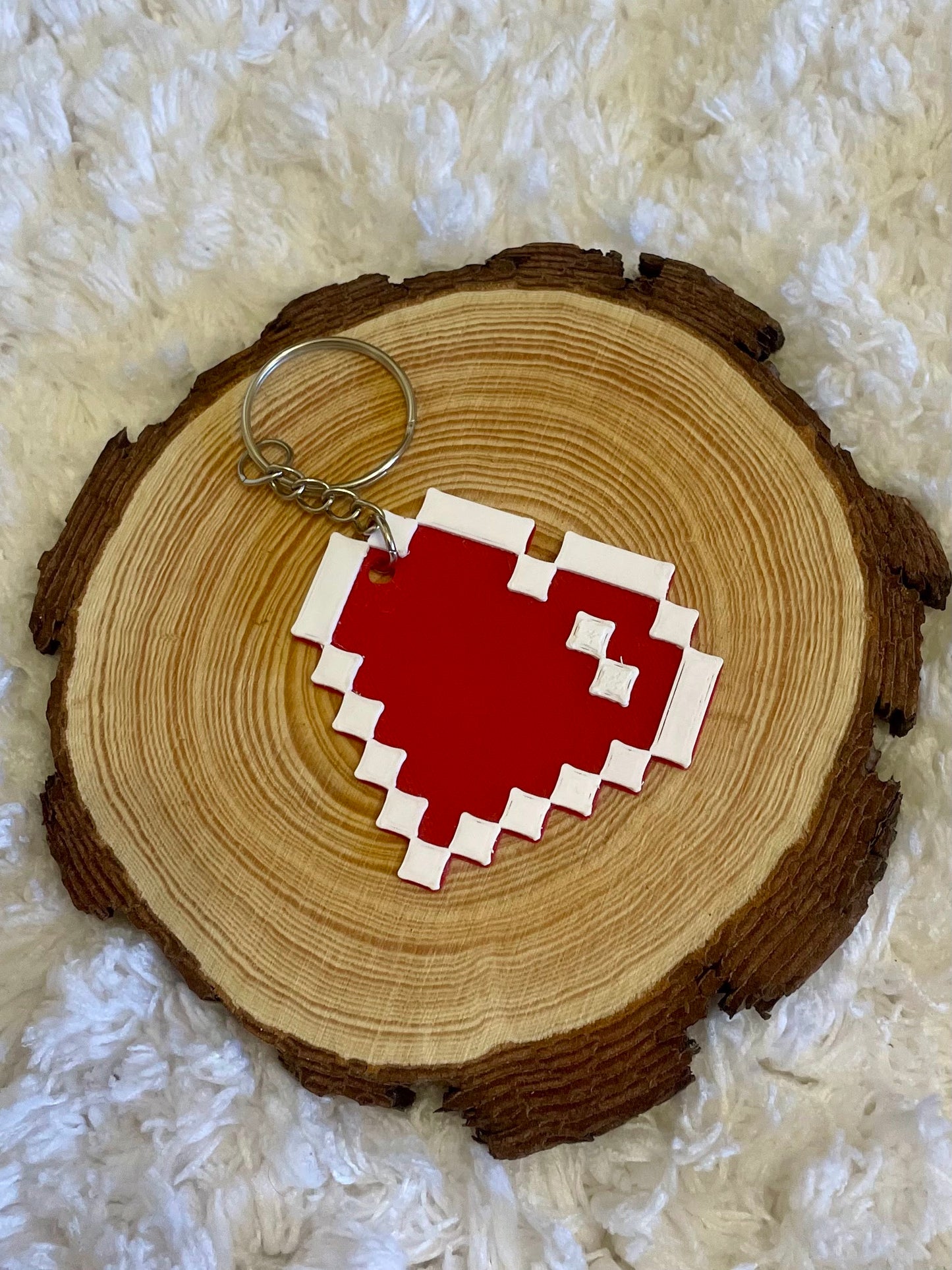 ❤️ Porta-chaves Coração Pixel