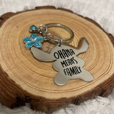Porta-chaves Stitch “Ohana Means Family” Azul