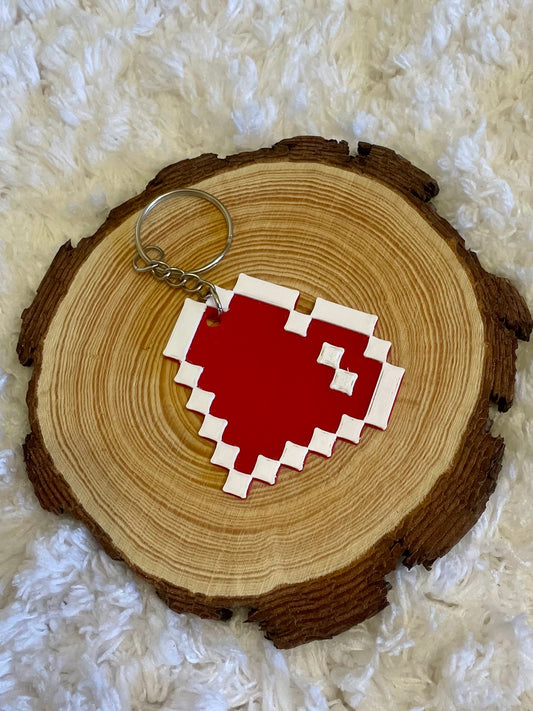 ❤️ Porta-chaves Coração Pixel
